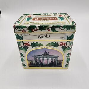 VTG Lambertz cookie‎ musical German tin Berlin Heidelberg plays white christmas